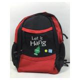 Backpack, black/red, Let It Hang promotional bag