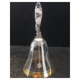 Vtg Sasari 24% Lead Crystal Bell with 22K Gold
