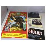 Lot of eight unused and folded movie posters and