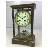 H&H French crystal regulator brass mantle clock