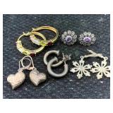 5 Sterling Silver Earrings, Tw 18.4g
