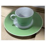 8 cases of Legle Porcelain 7in Coffee cup saucers