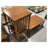 Wood Coffee table w/side tables, approx
