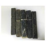 Lot of five straight razors in their cases