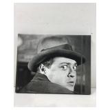 This image shows a black-and-white canvas print