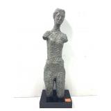 Resin Brown Patina Woman Sculpture - Style of Hot