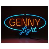 Genny Light Beer neon sign to hang inside a