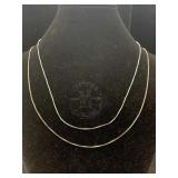 2 Sterling Silver Necklaces, Tw 6g, Sz 16in & 20in