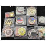 12 Geocaching Coins/tokens, See Photos