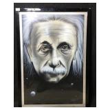 This is a framed black-and-white print or