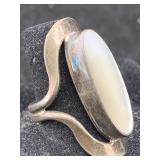 Sterling Silver Ring W/mop, Tw 11.4g, Sz 7
