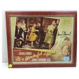 Signed James Stewart, framed display color photo,