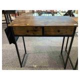 Metal hall table w/cloth drawers, approx