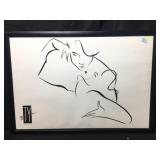 This is a framed art print of the iconic line