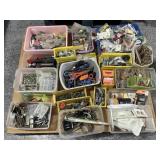 Pallet of hardware for electric work, screws,