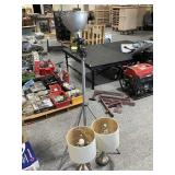 Studio RPS lamp w/tripod and table lamps, approx