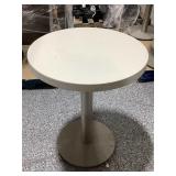 Metal white top patio table from high end hotel,