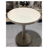 Metal white top patio table from high end hotel,