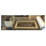 Framed prints and loose prints, approx 32in long