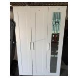 6ft Tall White Modern Armoire Storage Closet with