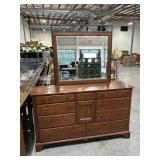 Bob Timberlake Long wood dresser w/mirror, approx