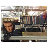 Assorted DVD Movies & Shows. Elvis Book & Bag.