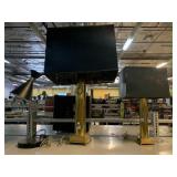 2 Metal Lamps & Desktop Lamp. Largest 36in