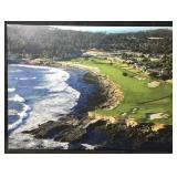 This is a photo of the iconic 18th hole at Pebble