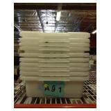 10 plastic trays. Approx 20x15x6
