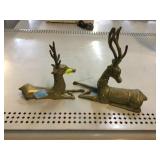 2 Heavy Metal Gold Colored Reindeer.