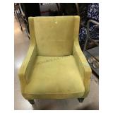 Wide Armchair w/Greenish Yellow color, approx