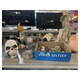 Assorted Home Decor. Skulls, Rocks/Geodes & More