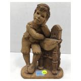 Lee Bortin figure statue, Boy Listening to Music