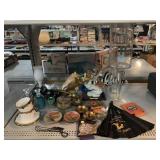 Assorted Home Decor. Statues, Conch, Plates &
