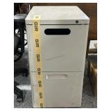 Small Metal 2 Drawer Filing Cabinet no key