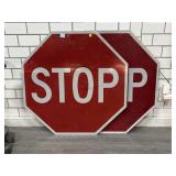 2-Metal Stop Signs, approx 30x30in