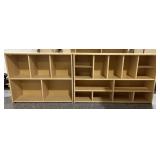 Pair Wood Organizer Shelves - 3 & 4ft wide