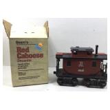 Beams, red caboose decanter handcrafted of