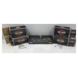 Box Lot of five collectible diecast Harley