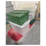 Stack Of Storage Bins with Lids - Good Condition