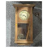 Vtg Central Gong Metal Face Wall clock with