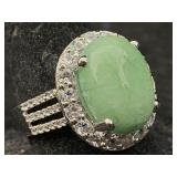 Sterling Silver Emerald Ring, 7.30ct, $1,620 Coa,