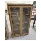 Wood Cabinet with Glass Doors - approx. 4.5ft