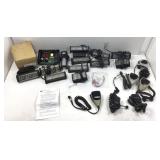This is a full box of used police car lights
