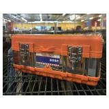New Metal/plastic toolbox w/tray, approx 17in