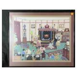 A colorful print by Fran Gardner titled grandmaï¿½s
