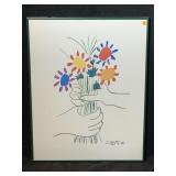 This framed art print is a reproduction of Pablo