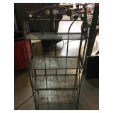 Metal Folding rack, approx 29x13x64in