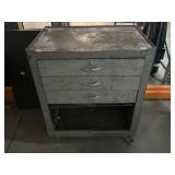Steel Welding tool box on wheels, approx