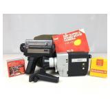 Vtg Super 8 Movie Cameras. GAF ST/202 & Emdeko